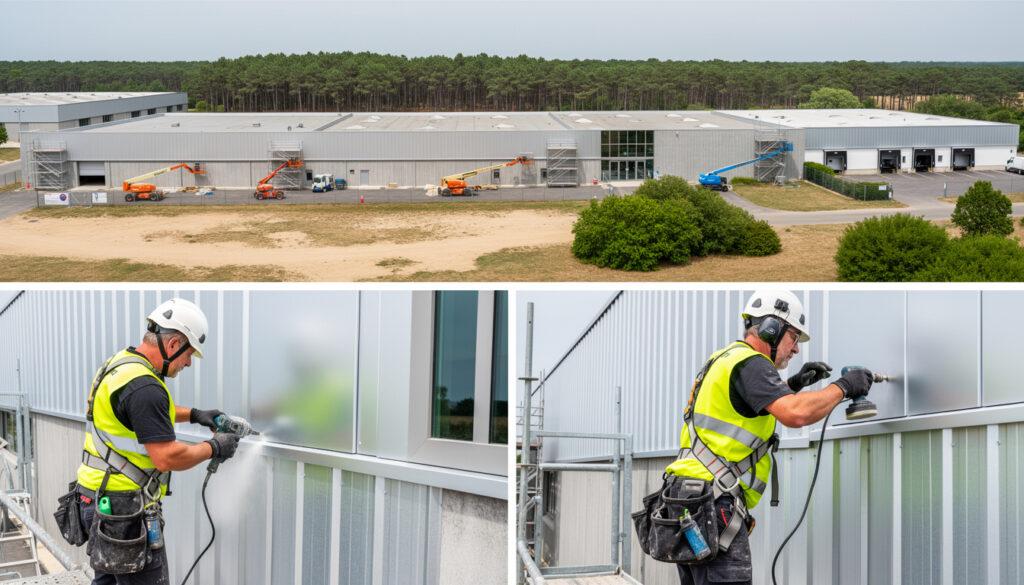 expert en rénovation de bardages métalliques dans les landes, redonnez vie à vos façades grâce à nos solutions durables et esthétiques pour protéger et embellir votre bâtiment.