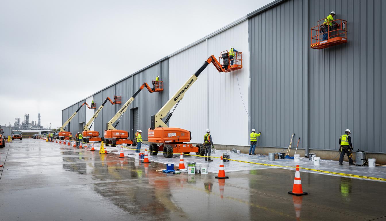 expertise en rénovation extérieure de bâtiments industriels pour améliorer durabilité et esthétique. solutions sur-mesure adaptées à vos besoins.
