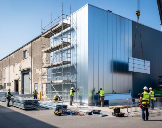 expertise en rénovation extérieure de bâtiments industriels pour améliorer durabilité et esthétique, adaptée aux besoins spécifiques de chaque site.